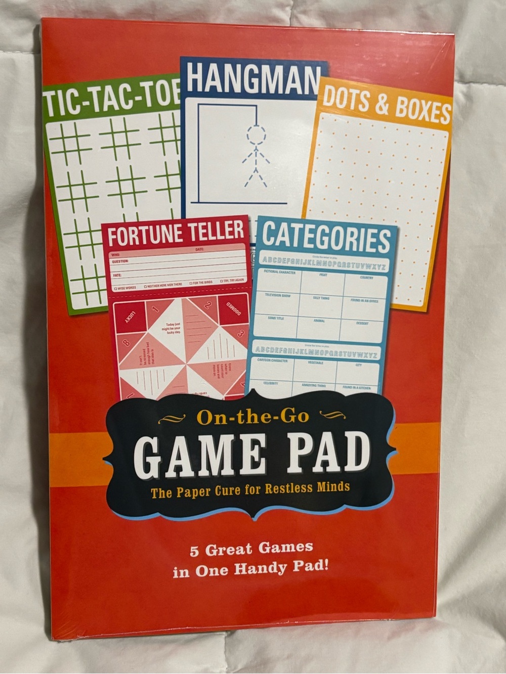 Knock Knock Red On-the-Go Game Pad with Multi-Game Sheets
